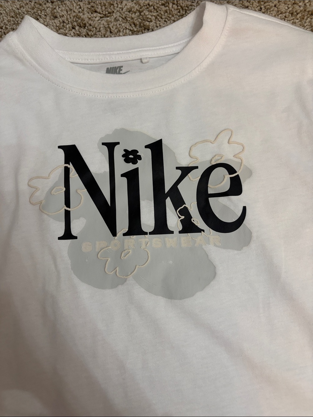 Nike Cream Logo Tee with Black Athletic Skort - Kids - Picture 2 of 6
